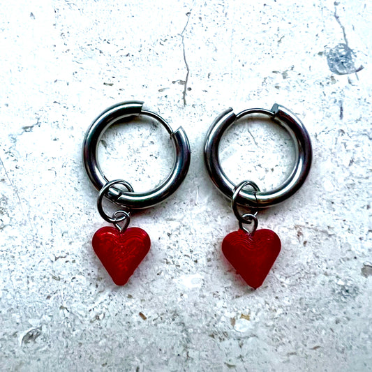 Orecchini Red Full Heart